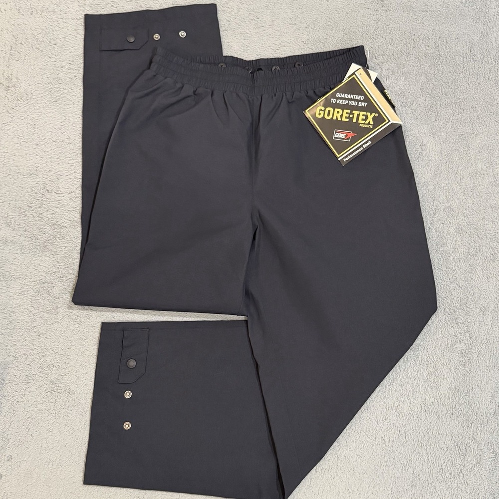 Cabelas EXV Gore-Tex Rainwear Pants Men's M Regular Black Nylon Elastic Waist